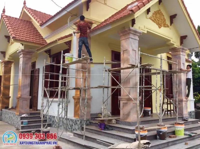 quy tr&igrave;nh sơn giả đ&aacute;