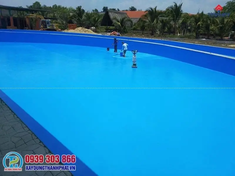 quy tr&igrave;nh sơn hồ bơi