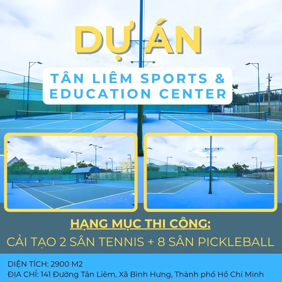 dự &aacute;n cải tạo s&acirc;n Tennis th&agrave;nh s&acirc;n Pickleball