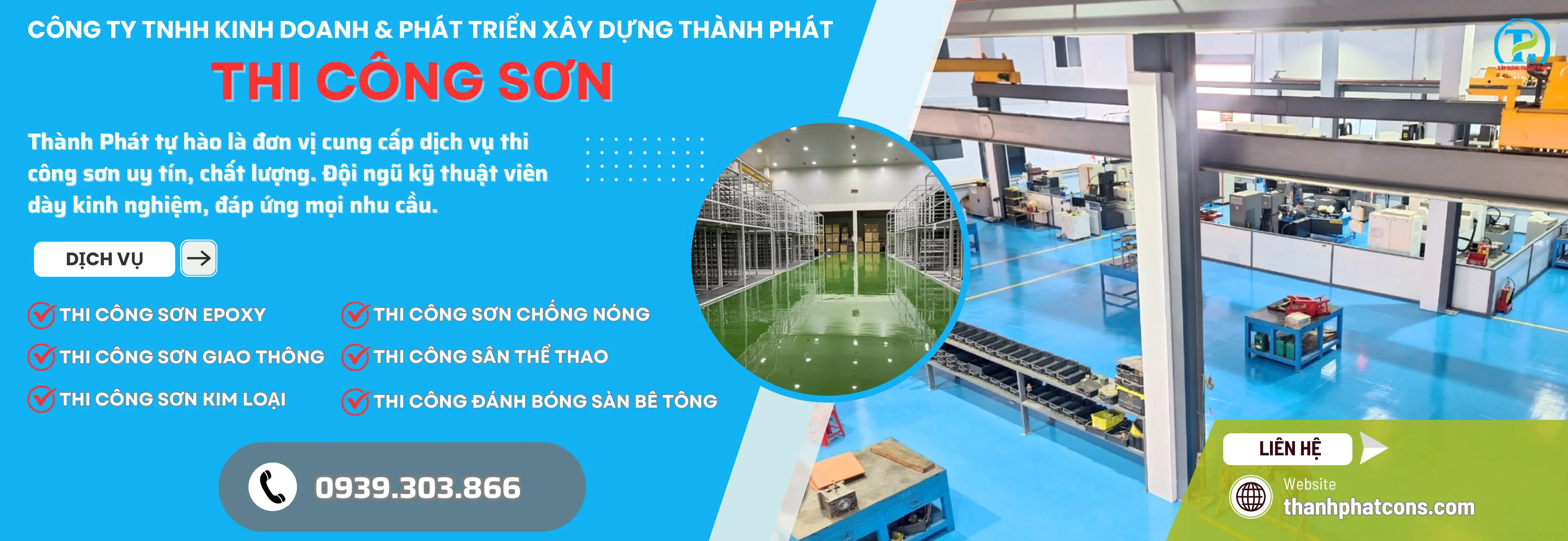 Chuyên Thi Công Sơn Epoxy, Chống Thấm, Sơn Giao Thông, Sơn Trang Trí | Xây Dựng Thành Phát
