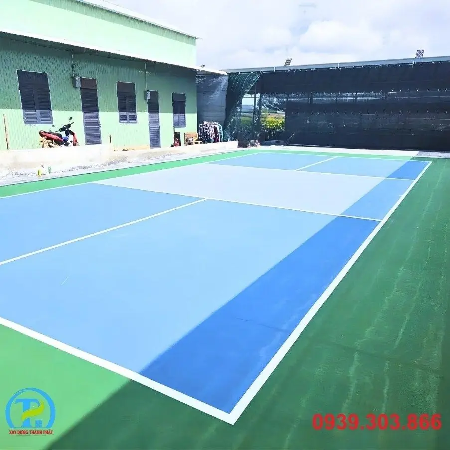 Kết quả độ dốc s&acirc;n Pickleball tho&aacute;t nước