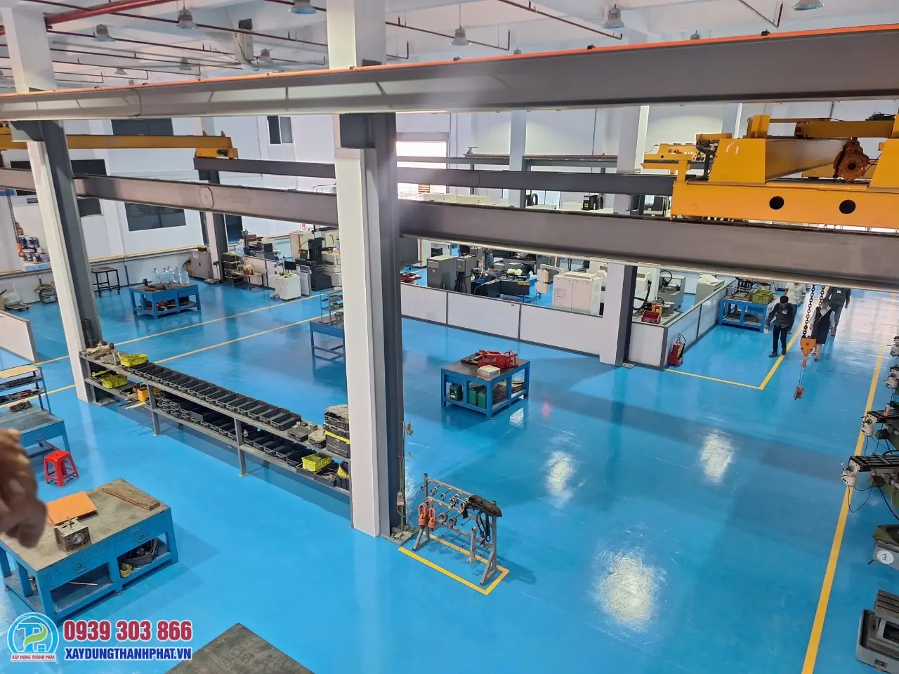 thi c&ocirc;ng epoxy nh&agrave; xưởng sau khi ho&agrave;n thiện